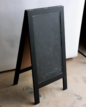 Freestanding Black Wooden Frame A Frame Black Chalkboard Sign