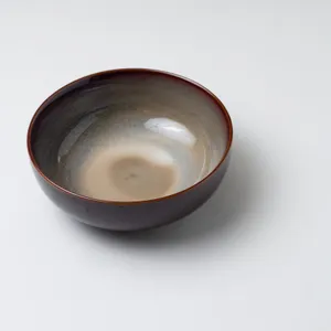 Large Brown and Cream Soup Bowl - 2.5