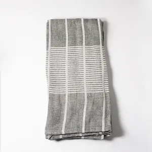 Set Gray Striped Dishtowel - 28