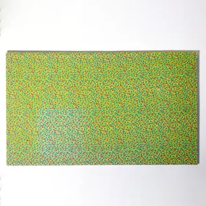 Vintage Fabric Yellow background Blue, Red, flower with green leaves