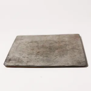 Vintage Galvanized Steel Corrugated Industrial Textured Panel, Trivet
