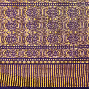 Purple and Gold Ornate Embroidered Thai Fabric