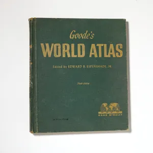 Book: Vintage Goode's World Atlas Green Hard Cover