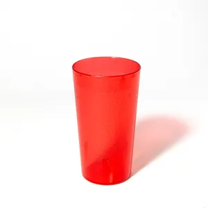 Restaurantware 24 Ounce Red Plastic Pebbled Tumblers, Pebbled Finish, Dishwashable, Stackable, Party Tumbler, Diner