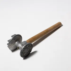 Vintage meat tenderize AluminumMallet with Wood Handle