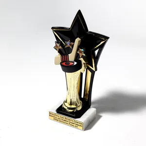 Red and Black Hockey Trophy