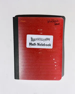Used Red School Notebook