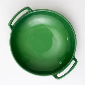 Le Creuset Green Wok Bowl with Handles
