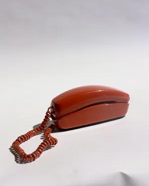 VINTAGE BURNT ORANGE TRIMLINE Push BUTTON PHONE TELEPHONE Mid Century Modern MCM