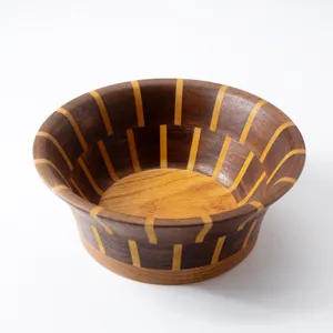 Handspun Medium Sized Solid Wood Bowl - 9