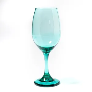 Jewel Toned Teal Wine Glasses - 8