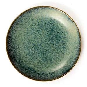 Vintage Blue Green Teal, Turquoise Salad Plate 