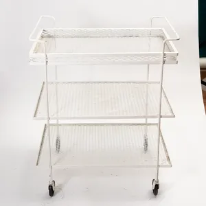 White Iron Patio Barcart - 31.5