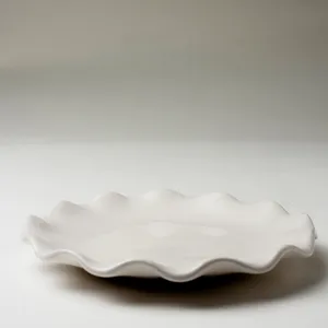 White Ruffled Plate - 1