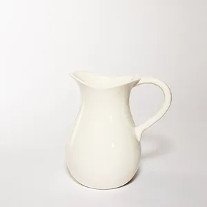 Ivory White Milk Water Pitcher - 8