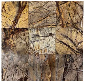 Rainforest Marble Gold and Brown Natural Stone 12