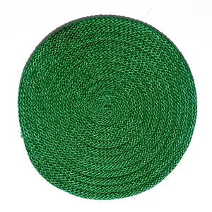Medium sized corded Dark Green Trivet - 10