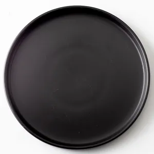 Set Deep Brown Stoneware 2 dinner plates - 10.25