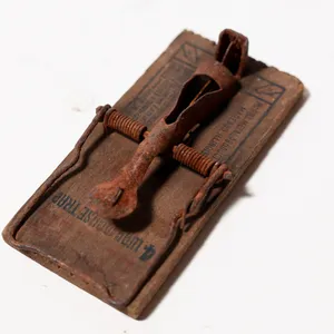 Rusty Antique Wooden Victorian Farmhouse Snap Mousetrap