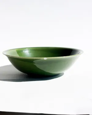 Jade Green Large Hand Made Ceramic Bowl