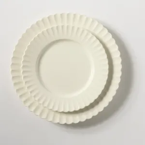 White Chrysanthemum Plate Dinner Plate - 10