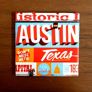Ceramic Austin Themed Coaster