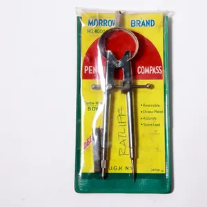 Vintage Japanese Chrome Drafting Compass Original Packaging, Education, Office, School Supplies, Math, Protractor