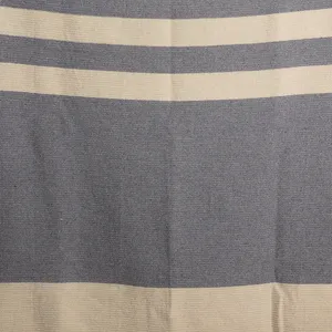 Gray with Cream colored Striped Blanket - 4' x 5'