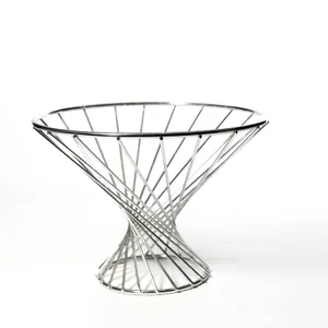 Metal Wire Fruit Bowl Decorative Basket - 14