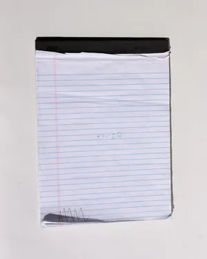 Used White Wide Rule Legal Pad