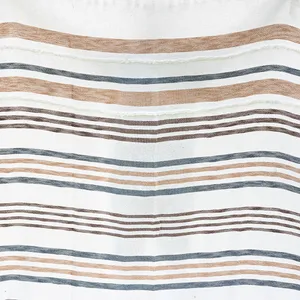 Honey, Yellow, Gray, Striped Throw Blanket with Fringe