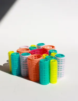 Hair Curlers - Assorted Sizes & Bright Colors