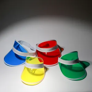 Multicolored Retro Translucent Plastic Sun Visor Casino Set