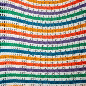 Vintage Handmade Rainbow Afgan - 4' x 6'