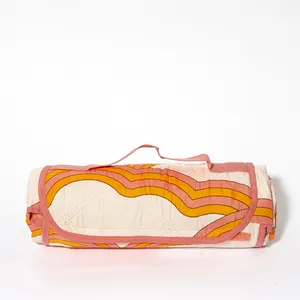 Pink and Orange Scalloped Picnic Blanket - 50