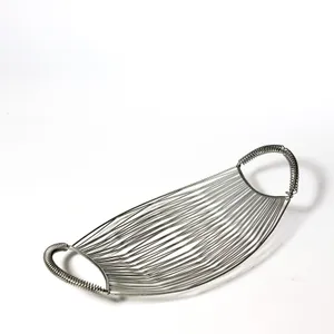 Wirework Birds Nest Bowl Tall Counter Display Chrome, Metal, Silver, Geometric - 8