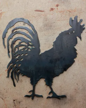 Rustic Metal Rooster – Country Kitchen Decor, Farmhouse Wall Art, Bird