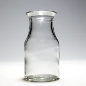 Vintage Anchor Hocking 1/2 Pint Cream Milk Bottle Clear Glass Container
