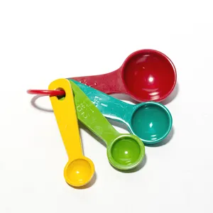 Pioneer Woman MEASURING SPOONS Colorful Melamine Plastic Kitchen Utensils Set