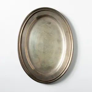 Heavy Oval Silver Plated Dish - 18