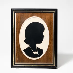 Left Black and White Silhouette Print