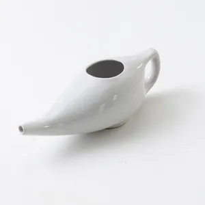 White Ceramic Neti Pot - 7.5