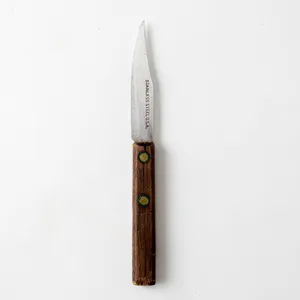 Vintage Stainless Steel Pairing Knife Wooden Handle - 6.5