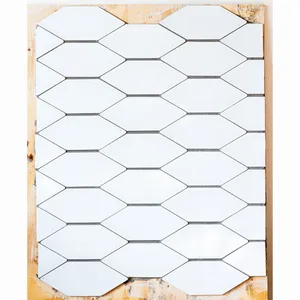 Large White Diamond Tile Surface Gray Grout, Tabletop Photography Surface