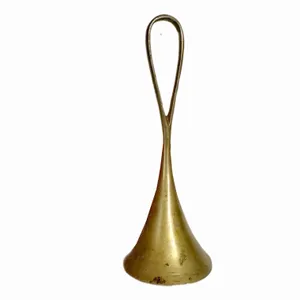 Handheld Brass Bell with Wide Handle