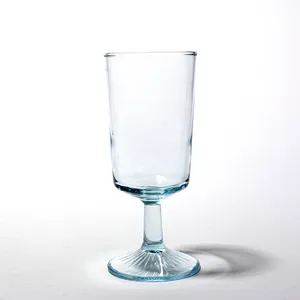 Vintage Duz Star Sapphire Stemmed Water Goblet Blue 