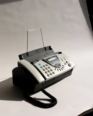 Vintage Technology Plain Paper Fax Machine Copy Machine, Gray and White
