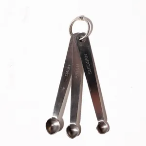 Miniature Stainless Steel Dash Pinch Smidgen Measuring Spoons