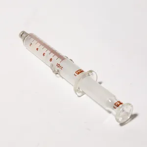 Vintage Reusable Glass Medical Syringe Antique Prop