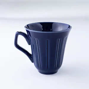 Blue Coffee Mug Flared Top - 4